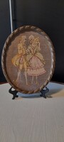 Old pin tapestry rococo pair