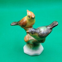 Retro Bodrogkeresztúr ceramic pair of bird figurines