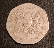1985 Kenya 5 Shilling (1633)