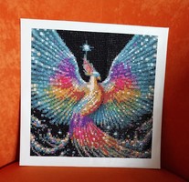 Diamond studded picture phoenix