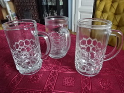 Three glasses with handles, height 11.5 cm. He has!