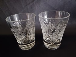 Brandy crystal glass in a pair