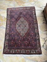 A retro Iranian bidjar hand-knotted rug or even a wall protector ideal as a wall protector