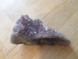 Amethyst mineral cluster with druse chalcedony