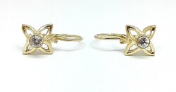 Floral gold earrings (zal-au125386)