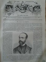 D203400 p161 dr. Sándor Lumniczer - kapuvár- sopron Bratislava woodcut and article - front page of 1866 newspaper