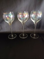 Iridescent stemmed wine glasses