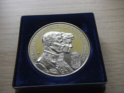 Károly IV, the last king of Hungary and Queen Zita, non-ferrous metal commemorative medal in original box