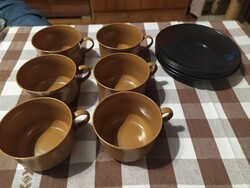 Set of 6 plastic tea or long coffee cups