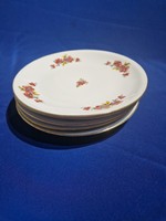 Small porcelain plate with Alföldi floral pattern with gold border