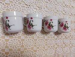 Alföldi porcelain mug with carnation pattern, 4 pcs