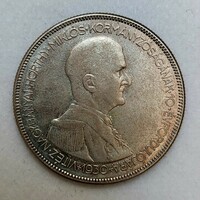 Miklós Horthy silver 5 pence 1930 (hairy)