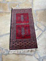 A retro small rug or even a table runner