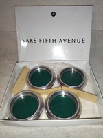Saks Fifth Avenue 4 darabos pohár vagy üveg alátét kétoldalú