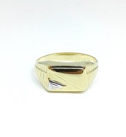 Sárga-fehér arany pecsétgyűrű (ZAL-Au108029)