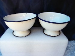 2 enamel bowls