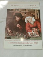 Numizmatikai Kalendárium 2003 szép érme és bankjegy fotókkal, nem használt!!!