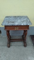 Table with marble top drawers