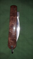 Old marked. Large knife with metal / vinyl handle, 20 cm, blade 10 cm, according to the pictures