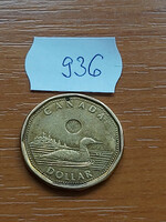 Canada $1 2012 steel brass plated, ii. Queen Elizabeth, ice diver 936