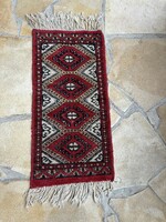 Retro Pakistani hand knotted ? A small rug or even a table runner