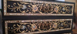 Boulle-style drawers (3 pcs) with 3-color metal / copper and shell inlays