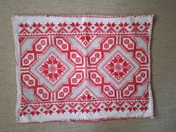Antique folk embroidery decorative pillow Kalotaszeg hand-embroidered linen cushion cover