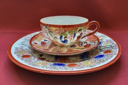 Japán kínai vékony porcelán reggeliző kávés szett csésze csészealj kistányér