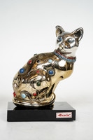 Silver cat figurine (