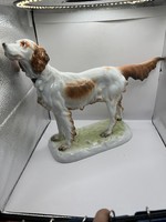 Herendi Vastagh György porcelán spániel kutya, 45 x 35x 12 cm-es. 5483