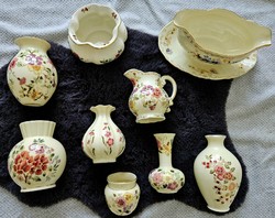 9 pieces of original, flawless, new Zsolnay porcelain for sale together