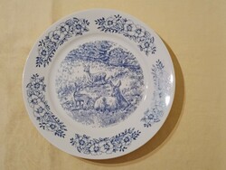 Porcelán dísztányér kínáló Zajecar Yugoslavia 24cm retro Toile de Jouy