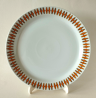 RÉGI ART DECO HOLLÓHÁZI PORCELÁN TORTÁS,SÜTIS NAGY KEREK TÁNYÉR