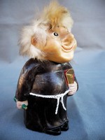 Retro-Vintage Italozó Szerzetes Bólogató Műanyag Figura-Trafikáru