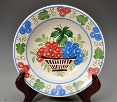 Antique Apatfalvi Bélapátfalvi wall plate, marked (pruzsinszky).