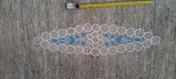 Kék riselt kalocsai teritő 57 cm hosszú