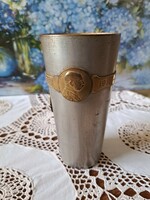 Ferenc József vas pohár+ jelvény rajt