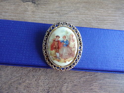 Régi porcelán bross