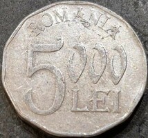 Románia 5000 lei, 2003.