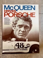 Porsche reklám tábla. Plakat, lemez (nem zománc)  Steve McQueen, USA, film, autó sport, verseny