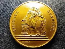Francia Házassági érem Hűség és boldogság 33mm 16,31g arany bevonatú ezüst