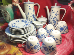 Seltmann, gyönyörű 6 személyes porcelán kávéskészlet