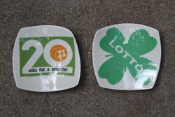Ritkább Totó-Lottó tálkapár - Kőbányai Porcelángyár