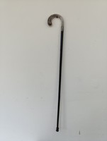 Antique 800 silver German walking stick monogram stage costume prop 550 8939