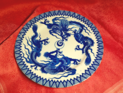 Sárkány mintás porcelán japán tányér