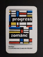 Kártyanaptár 1970 - Progress Zománc, BIK, Bács Megyei Iparcikk Kereskedelmi Vállalat