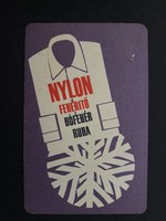 Kártyanaptár 1970 - Nylon Fehérítő, Hófehér Ruha feliratos retró, régi zsebnaptár