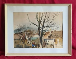 Szalóky Sándor (1921 - 1978) : Kertek alatt