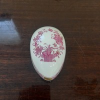 Herendi Pur-pur Indiai kosármintás porcelán tojás bonbonier