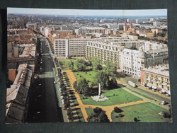 Képeslap, Debrecen,Petőfi tér és a Vörös Hadsereg útja látkép ,1979-